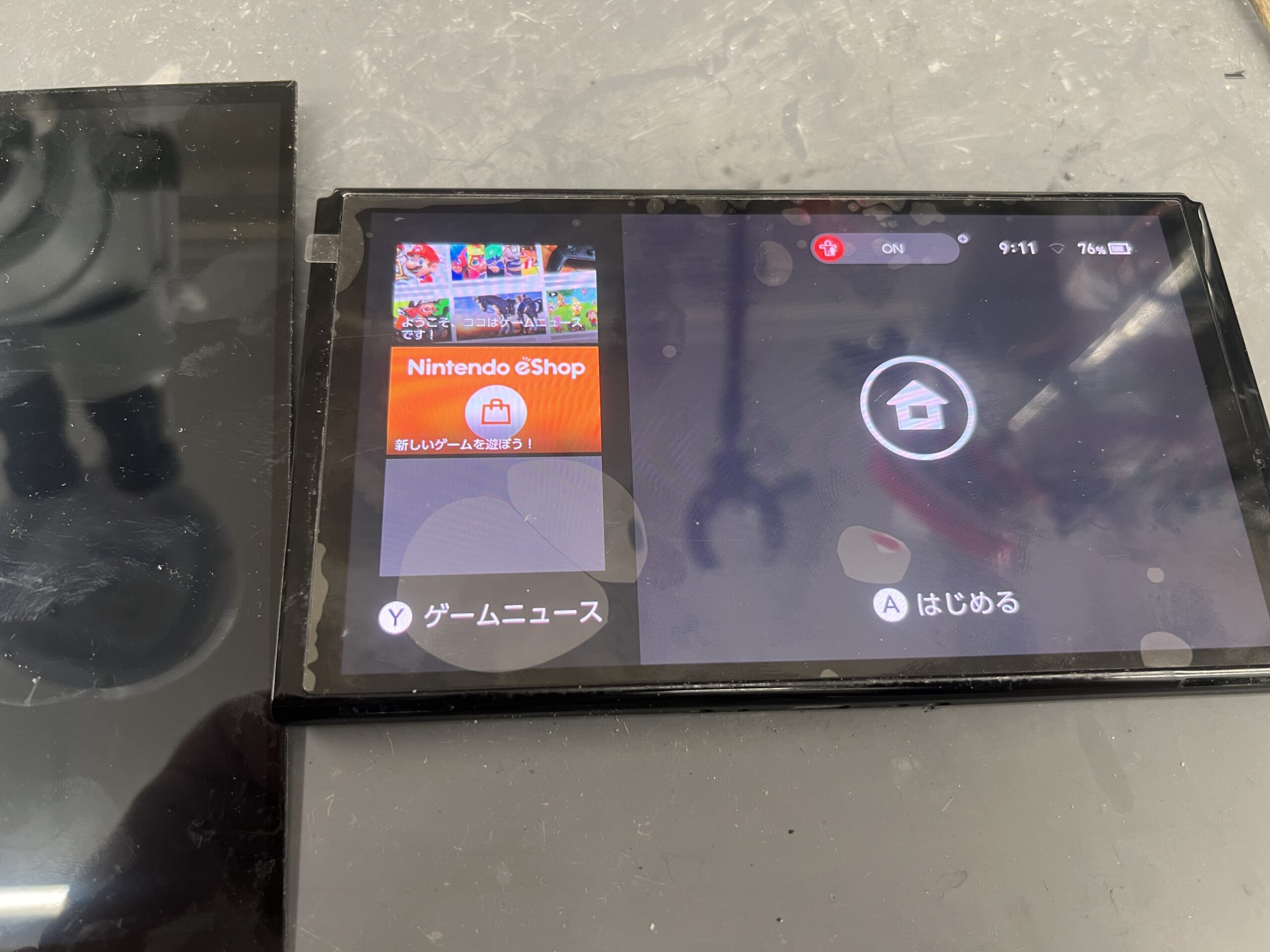 任天堂switch有機EL 画面がつかない 修理【液晶交換】