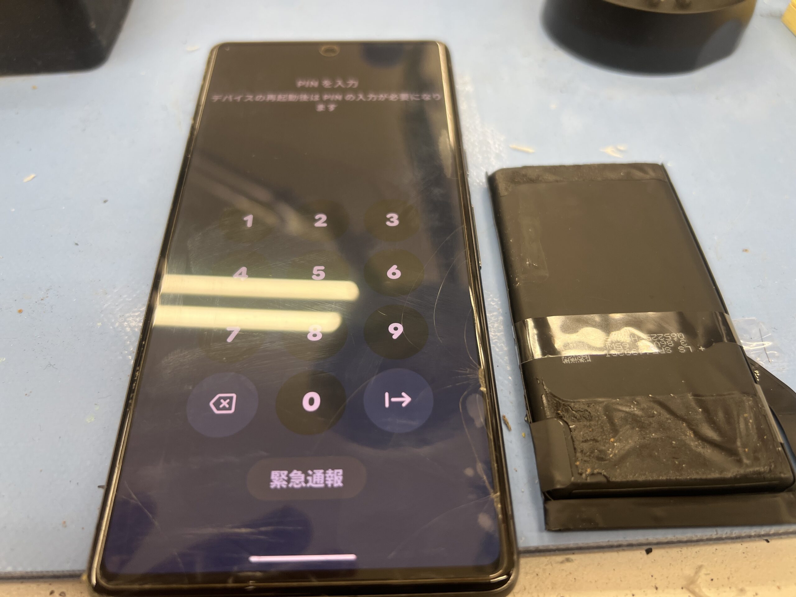 Google Pixel 7 バッテリー交換完了後の状態
